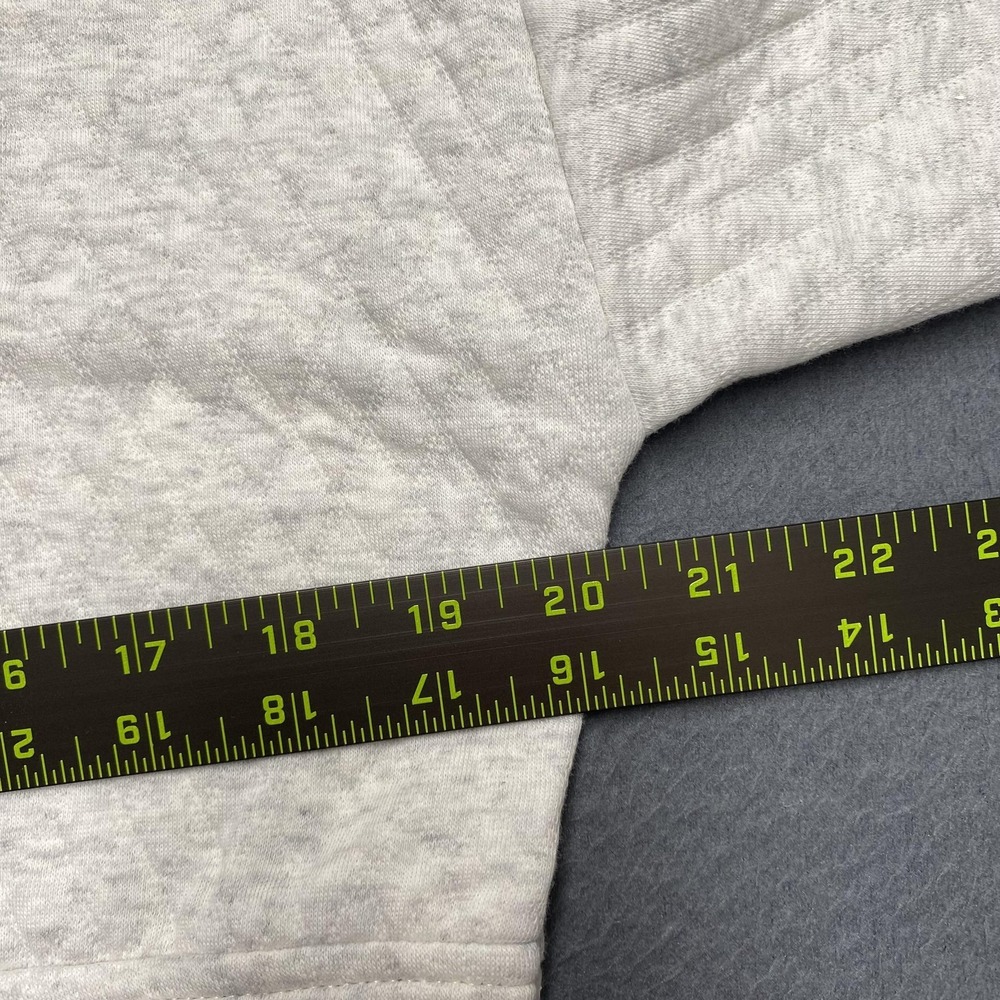 Eddie Bauer Pullover Womens Small Gray Quilted 1/2 Zip Mock Neck Sweatshirt - Picture 8 of 10